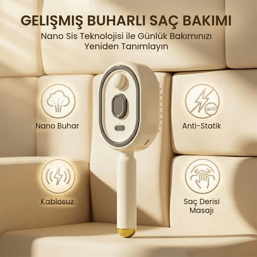 Funorn™ ScalpGlow Elektrikli Saç Bakım Fırçası